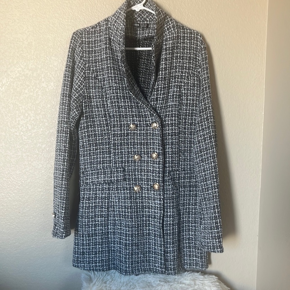 Shein black and white Blazer sz 12